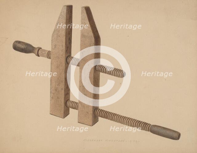 Carpenter's Clamp, 1939. Creator: Alexander Anderson.