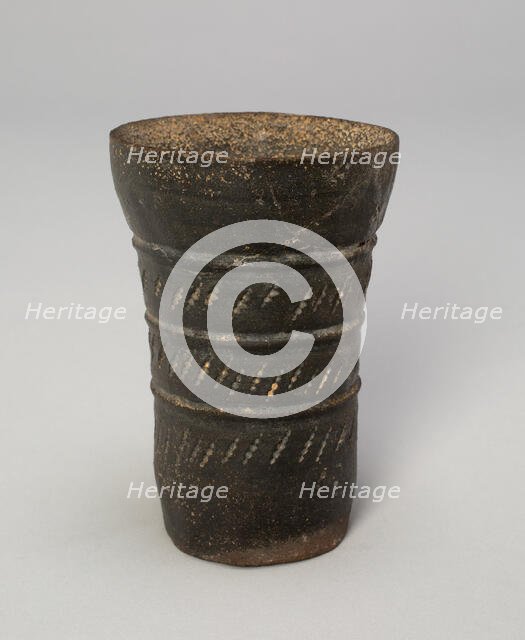 Tall Cup with Diagonal Slashes, Korea, Three Kingdoms period, Gaya Federation (42-562). Creator: Unknown.