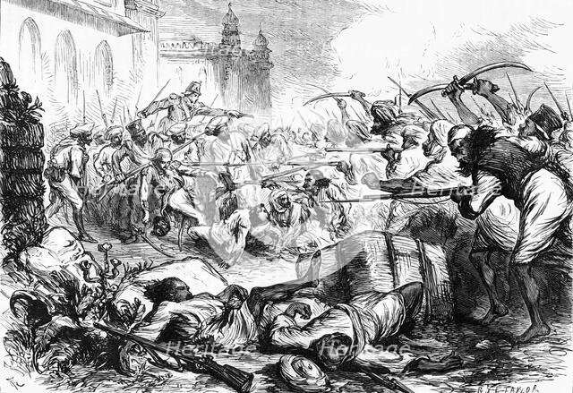 'Rescue of Cheyte Sing: Attack on the Sepoys', c1891. Creator: James Grant.