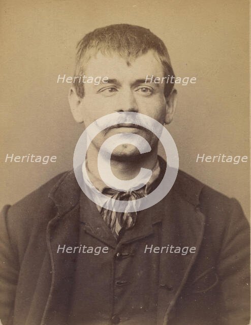 Charrié. Léon, Joseph. 27 ans, né à Paris XVllle. Garçon Plombier. Anarchiste. 1/3/94., 1894. Creator: Alphonse Bertillon.