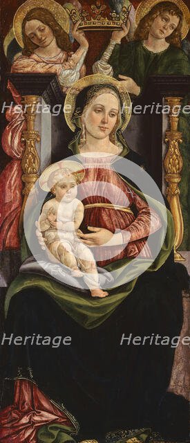 Virgin and Child Enthroned with Two Angels Holding a Crown, 1505/15. Creator: Ansano Ciampanti.