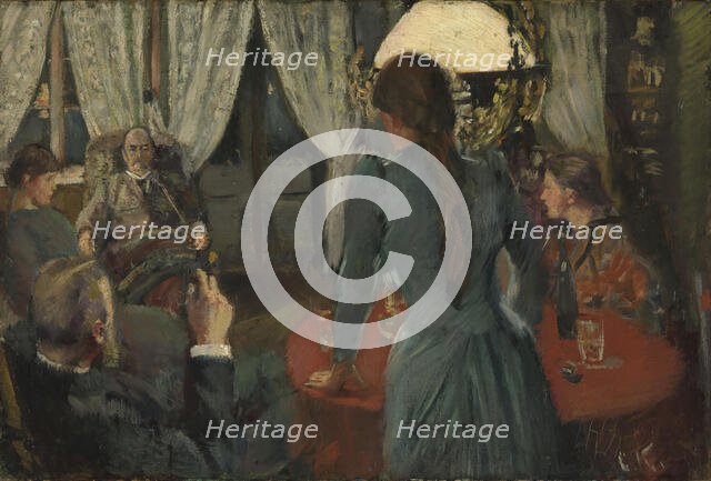 The evening at "Lokken", 1889. Creator: Christian Krohg.