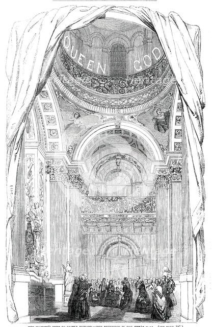 Her Majesty's Visit to Castle Howard - the Reception in the Great Hall, 1850. Creator: Unknown.