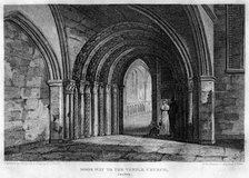 Doorway to the Temple Church, London, 1815.Artist: J Shury