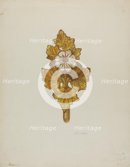 Tie-back, c. 1941. Creator: Helen Bronson.