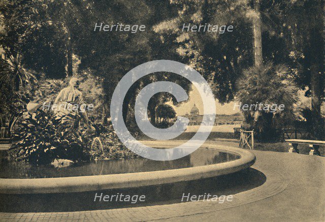 'Roma - The Pincio Park. Fountain of Moses, saved from the waters (by Brazza)', 1910. Artist: Unknown.