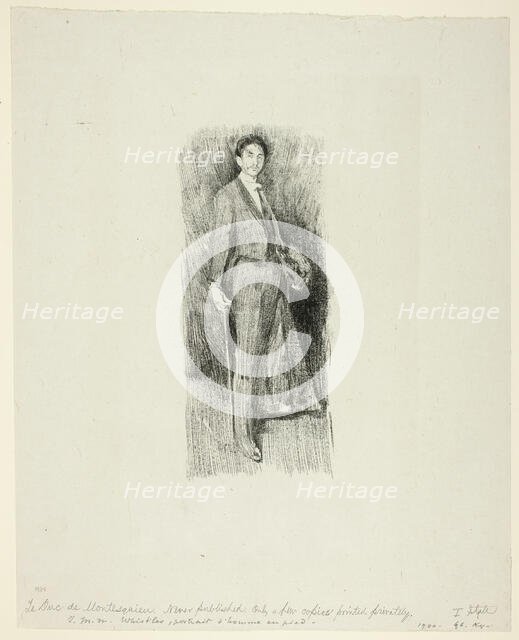 Count Robert de Montesquiou, 1894. Creator: Beatrix Godwin Whistler.