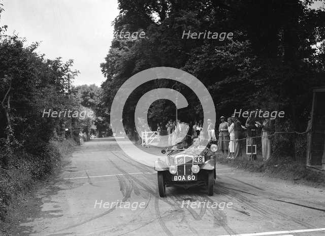 Austin 7 of Bert Hadley, winner of a bronze award at the MCC Torquay Rally, July 1937. Artist: Bill Brunell.