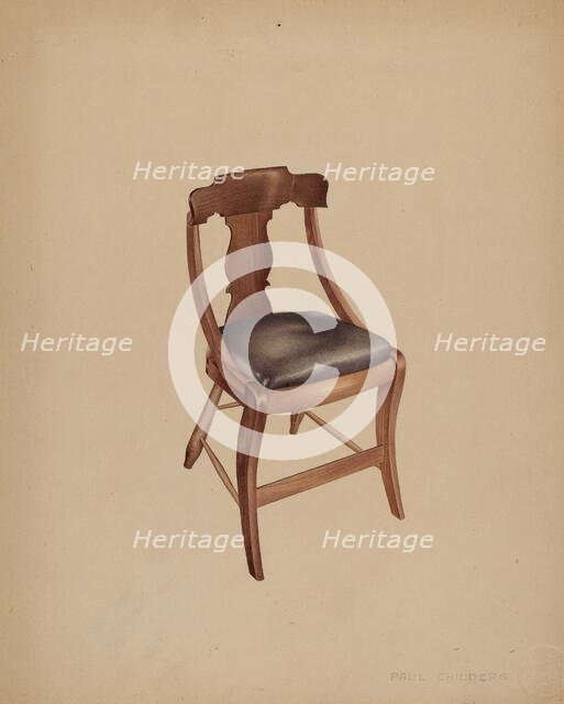 Chair, 1935/1942. Creator: William Paul Childers.