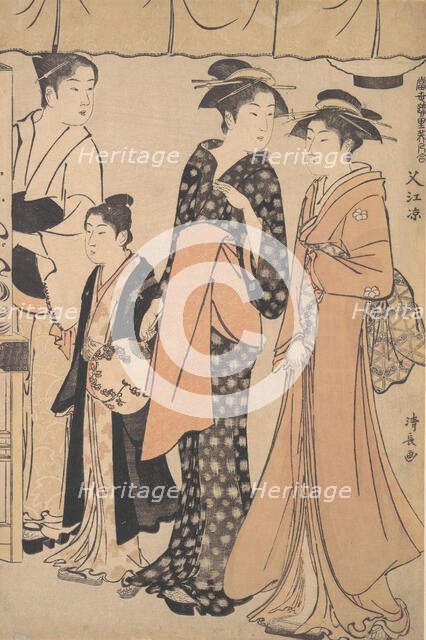 Cooling Off at Nakazu, 1782. Creator: Torii Kiyonaga.