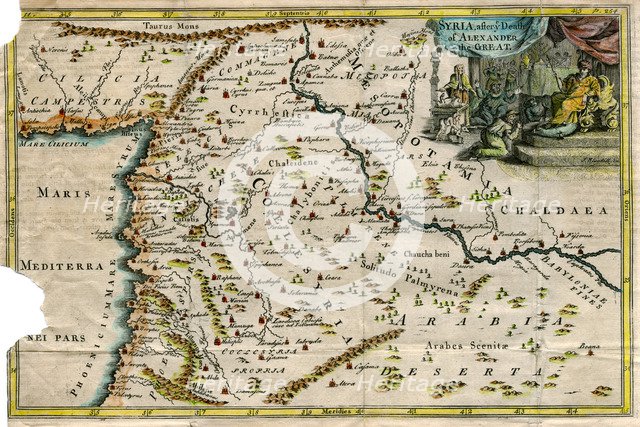 Map of Syria, after the death of Alexander the Great. Artist: J Blundell