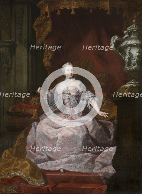Portrait of Empress Maria Theresia of Austria (1717-1780), 1750s. Artist: Visch, Matthias de (1702-1765)