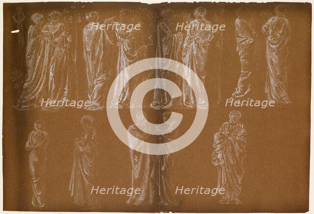 Female - Thirteen Drapery Studies, 1868. Creator: Sir Edward Coley Burne-Jones.