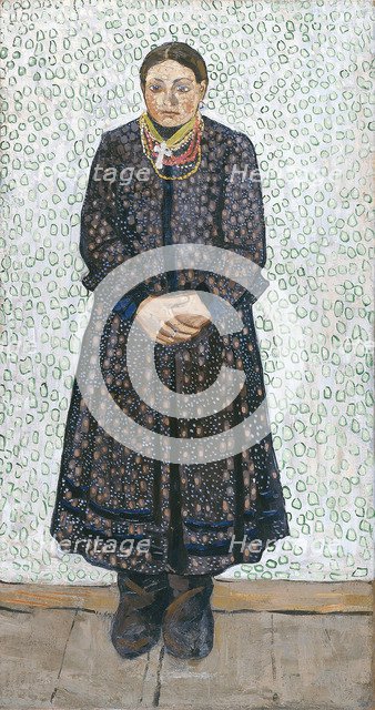Ukrainian Peasant Woman, 1910-1911. Artist: Burliuk, Vladimir Davidovich (1886-1917)