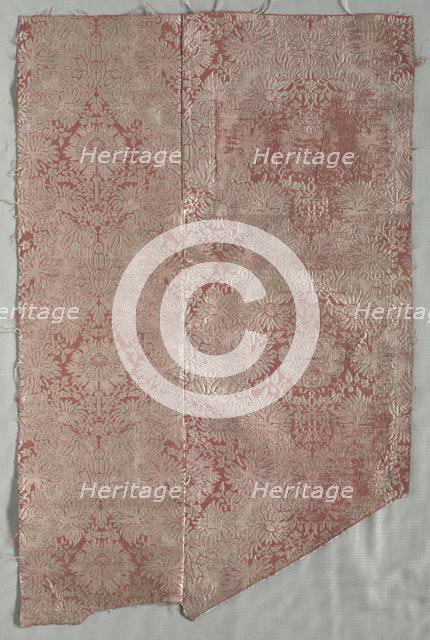 Silk Textile, late 1600s. Creator: Unknown.