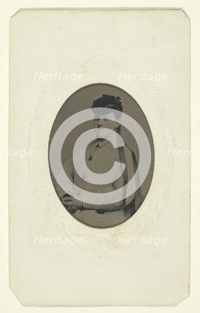 Untitled (Portrait of a Woman in a Hat), 1840-1900. Creator: Unknown.