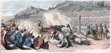 Ancient History. Greece. Athletic competitions, chariot race at the racetrack. German engraving, …