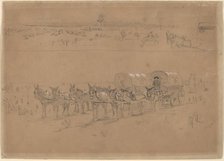 Supply Train, 1864. Creator: Winslow Homer.