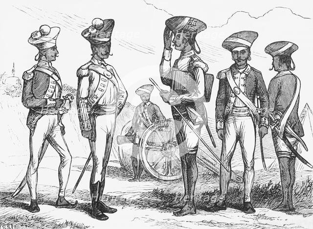 'Madras Sepys, 1791', c1891. Creator: James Grant.