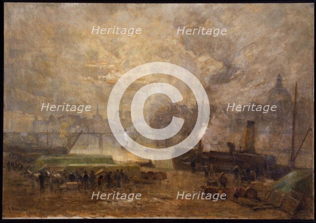 The Seine, at Port Saint-Nicolas, c1900. Creator: Germain Eugene Bonneton.