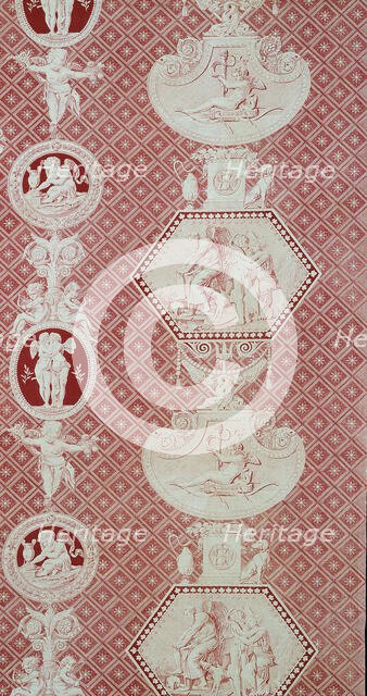 La Marchande d'Amour (The Merchant of Love) (Furnishing Fabric), France, 1815/17. Creator: Christophe-Philippe Oberkampf.