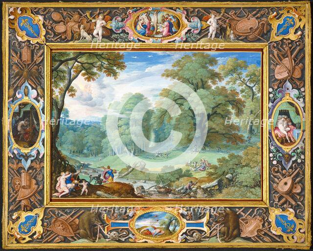 Landscape with the Story of Venus and Adonis, 1589. Creator: Hans Bol.