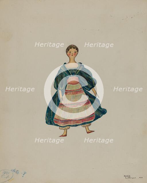Wooden Doll, 1940. Creator: Marie Lutrell.