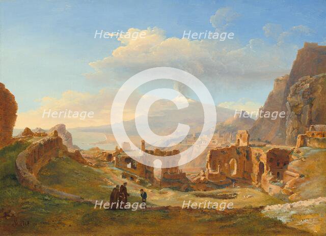 The Roman Theater at Taormina, 1828. Creator: Louise-Joséphine Sarazin de Belmont.