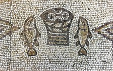 Floor mosaic, Church of the Multiplication, Tabgha, Galilee, Israel, 5th century (2008). Creator: Unknown.