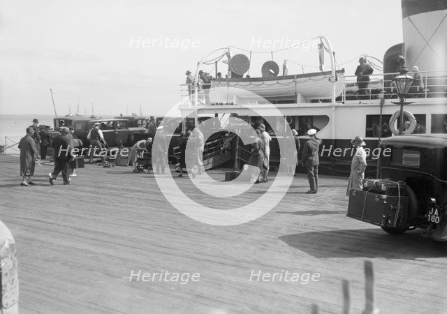 Passengers embarking on Southampton ferry. Creator: Kirk & Sons of Cowes.