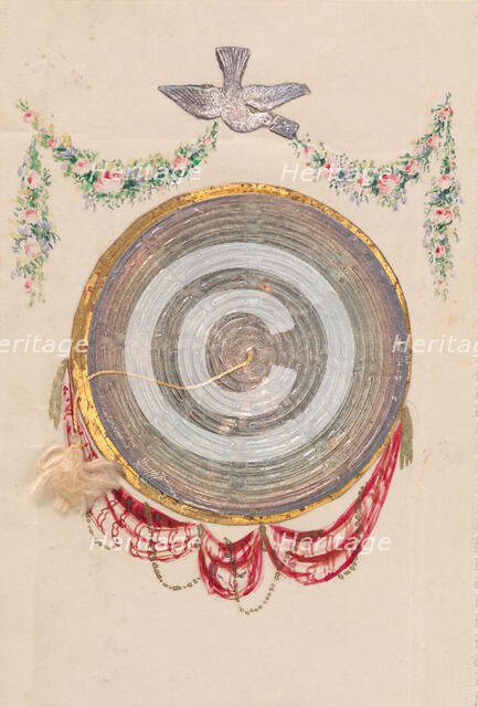 Metallic Double Cobweb Valentine, 1845., 1845. Creator: Anon.