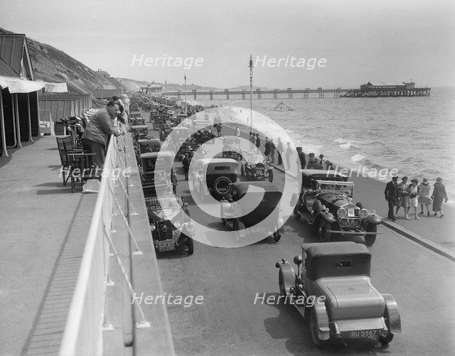 Cars on Undercliff Drive, Bournemouth, Bournemouth Rally, 1928. Artist: Bill Brunell.
