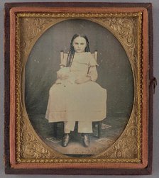 Portrait of a Girl in Braids, 1850-1854. Creator: Unknown.