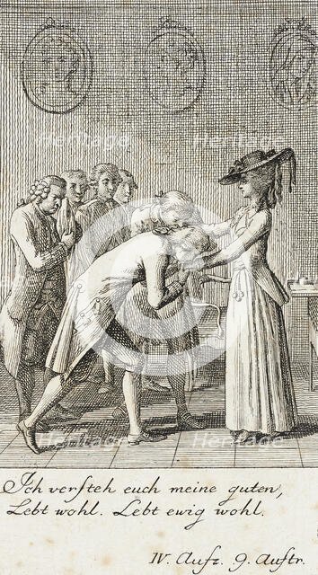 Plate 10 for Schiller's 'Intrigue and Love', 1785. Creator: Daniel Nikolaus Chodowiecki.