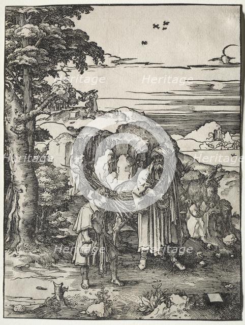 Abraham Going to Sacrifice Isaac, 1517-1519. Creator: Lucas van Leyden (Dutch, 1494-1533).