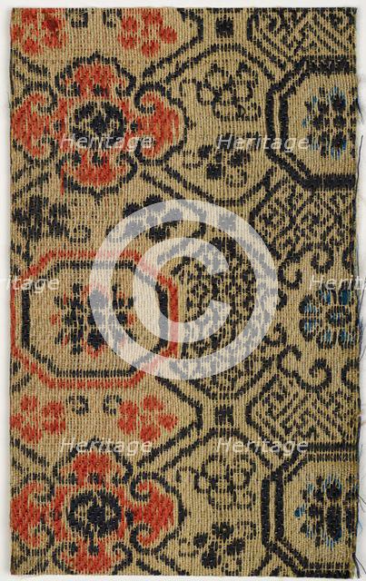 Textile Fragment, 1800s-early 1900s. Creator: Unknown.