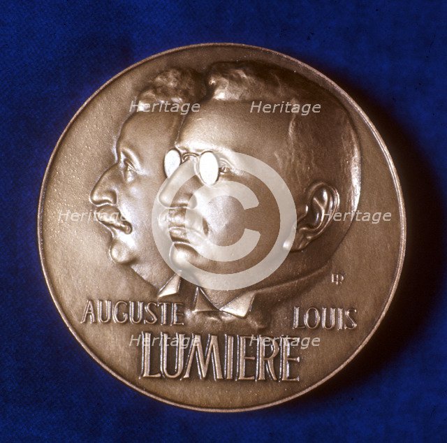 Obverse of medal commemorating 50 years of cinematography by the Lumiere brothers, 1945. Artist: Unknown