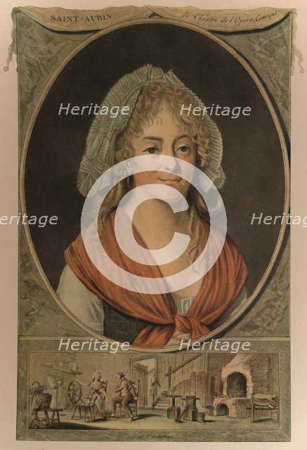 'Madame Saint-Aubin', late 18th century, (1913). Artist: Pierre Michel Alix.