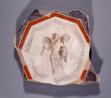 Fresco Depicting Cupid holding Two Sticks and a Pail, 1st century A.D.. Creator: Unknown.