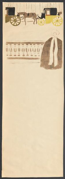 Nursemaids’ Promenade, Frieze of Carriages, 1895. Creator: Pierre Bonnard (French, 1867-1947).