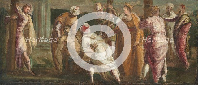 Saint Helen Testing the True Cross, c. 1545. Creator: Jacopo Tintoretto.