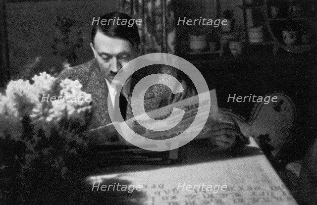 Adolf Hitler in the evening at Obersalzberg, Bavaria, Germany, 1936. Artist: Unknown