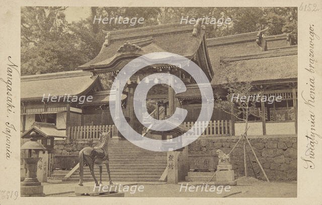 Bronze Horse Buddhist temple, Nagasaki, Japan, 1870-1900.  Creator: Ueno Hikoma.
