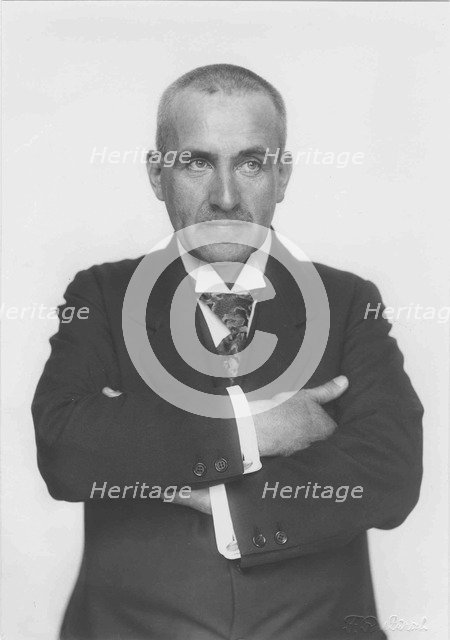 Portrait of Frank Wedekind (1864-1918), 1900s-1910s. Creator: Anonymous.