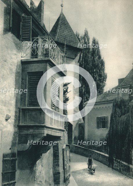 A quiet corner of Merano, South Tyrol, Italy, 1927. Artist: Eugen Poppel.