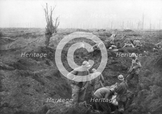 Allied troops, 31 July 1917 at the Yser Canal, Belgium, 1926. Artist: Unknown