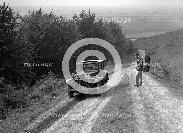 1933 Talbot 75 2276 cc competing in a Talbot CC trial. Artist: Bill Brunell.