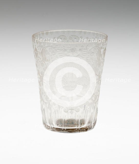 Beaker, Bohemia, c. 1690. Creator: Bohemia Glass.