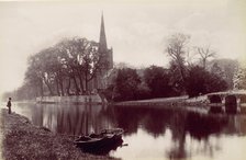 Stradford-on-Avon Church, from the Avon, 1870s. Creator: Francis Bedford.