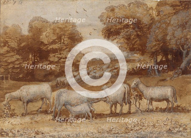 Landscape with Sheep, ca. 1648. Creator: Claude Lorrain.